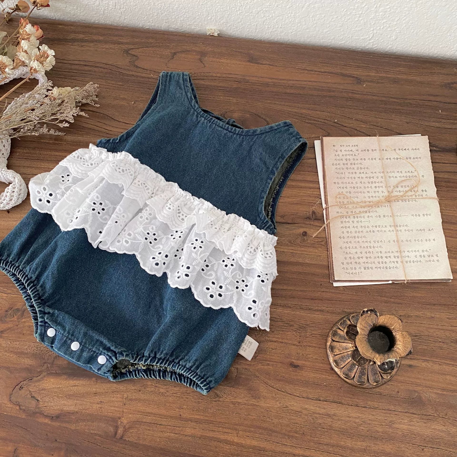 Summer Arrival Baby Girls Color Patchwork Sleeveless Denim Onesies, MyKids-USA®, Baby One-Pieces, MyKids-USA -  -  -  -  -  -  - 