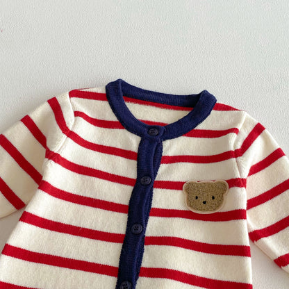 Autumn and Winter Arrival Baby Unisex Long Sleeves Striped Pattern Rompers, MyKids-USA®, Baby One-Pieces, MyKids-USA -  -  -  -  -  -  - 