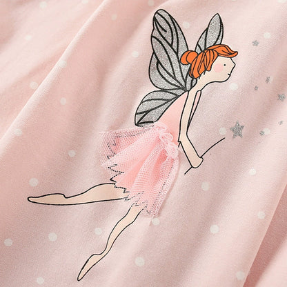 Summer Arrival Fairy and Stars Pattern Short Sleeves Cute Dress for Stylish Girls, MyKids-USA®, Baby & Toddler Dresses, MyKids-USA -  -  -  -  -  -  - 