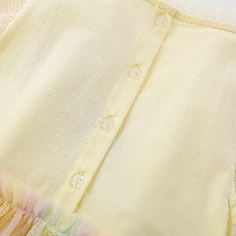 Summer Arrival Animals Cartoon Pattern Fly Sleeves Tulle Patchwork Dress for Stylish Girls, MyKids-USA®, Baby & Toddler Dresses, MyKids-USA -  -  -  -  -  -  - 