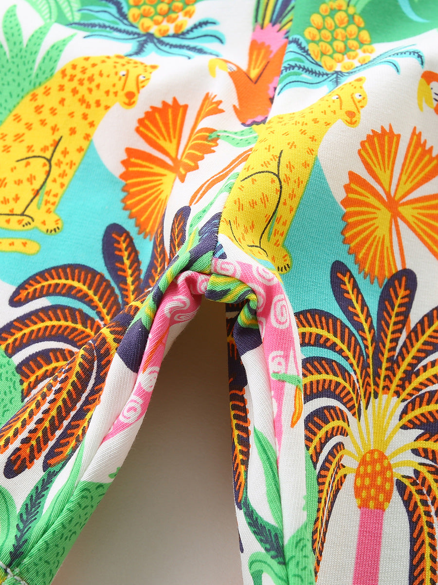 Arrival Summer Baby Kids Girls Jungle Cartoon Pattern Shorts