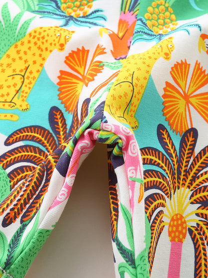 Arrival Summer Baby Kids Girls Jungle Cartoon Pattern Shorts