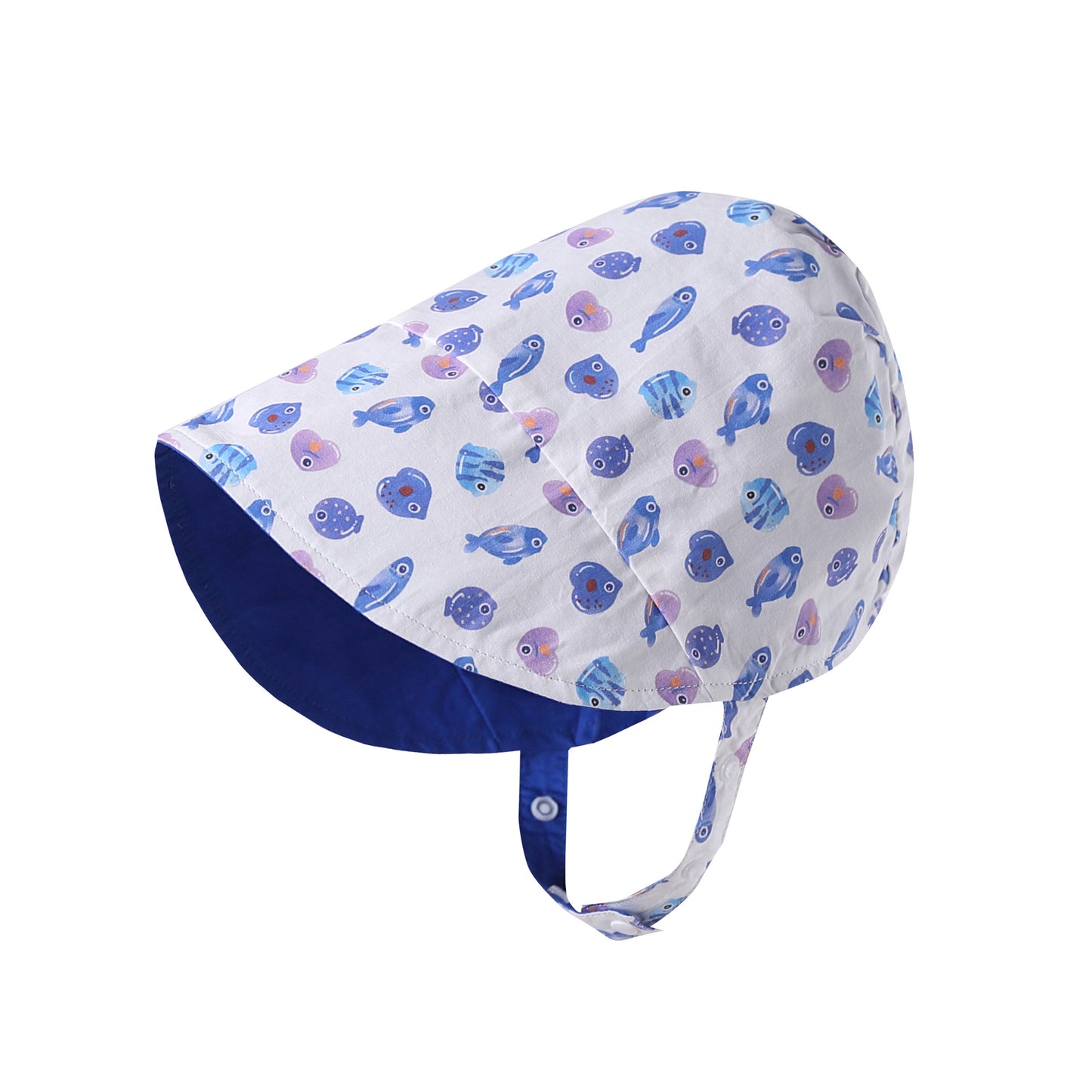 Summer Reversible Baby Sun Hat, MyKids-USA®, Baby & Toddler Hats, MyKids-USA - Size/Age - S (0-2Y) - Color - Blue -  -  - TR2505192359-B.