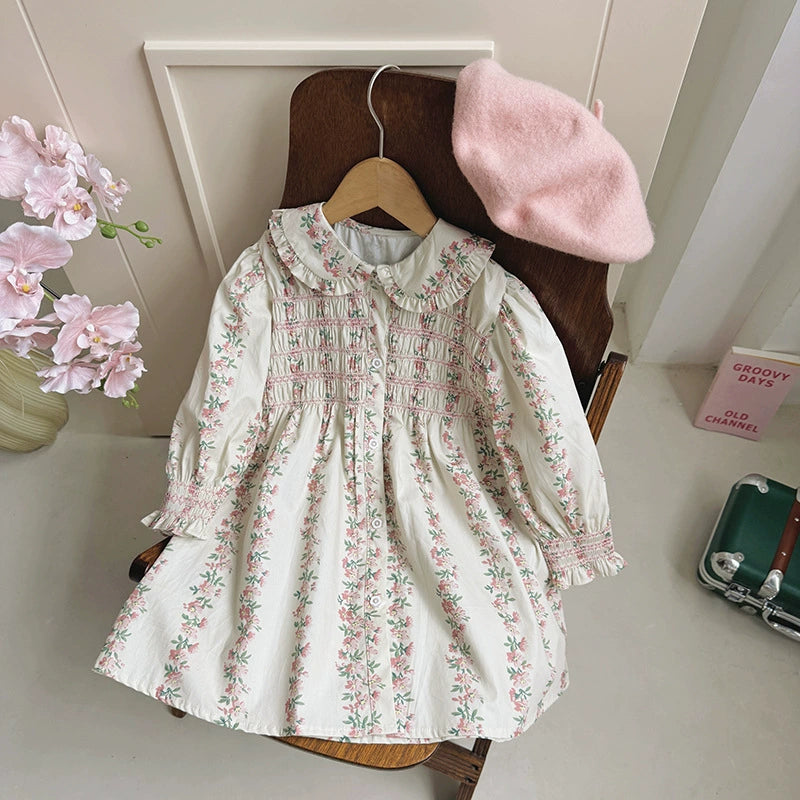 Arrival Girls Autumn French Floral Pattern Long Sleeves Dress, MyKids-USA®, Baby & Toddler Dresses, MyKids-USA -  -  -  -  -  -  - 