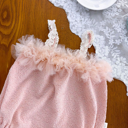 Summer Arrival Baby Girls Cute Sleeveless Ruffle Lace Decorated Onesies, MyKids-USA®, Baby One-Pieces, MyKids-USA -  -  -  -  -  -  - 