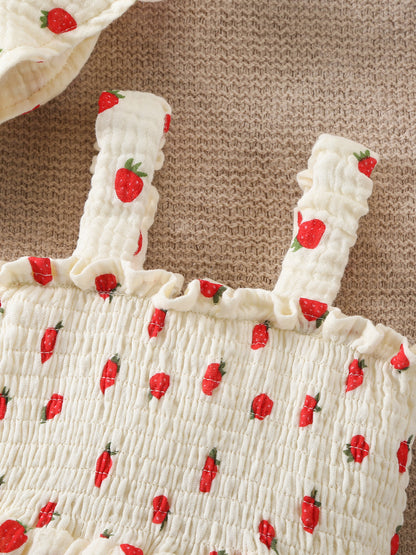 Design Summer Baby Kids Girls Sleeveless Strawberry Pattern Bodysuit with Hat, MyKids-USA®, Baby & Children's One-Pieces, MyKids-USA -  -  -  -  -  -  - .