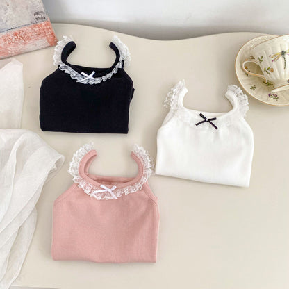 Arrival Summer Baby Kids Girls Lace Trim Top Vest, MyKids-USA®, Baby & Toddler Tops, MyKids-USA -  -  -  -  -  -  - .