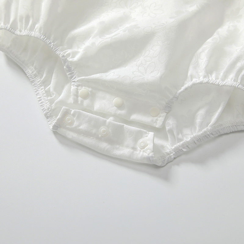 Summer Arrival Baby Girls Fly Sleeves Simple Lace Pattern Onesies, MyKids-USA®, Baby One-Pieces, MyKids-USA -  -  -  -  -  -  - 