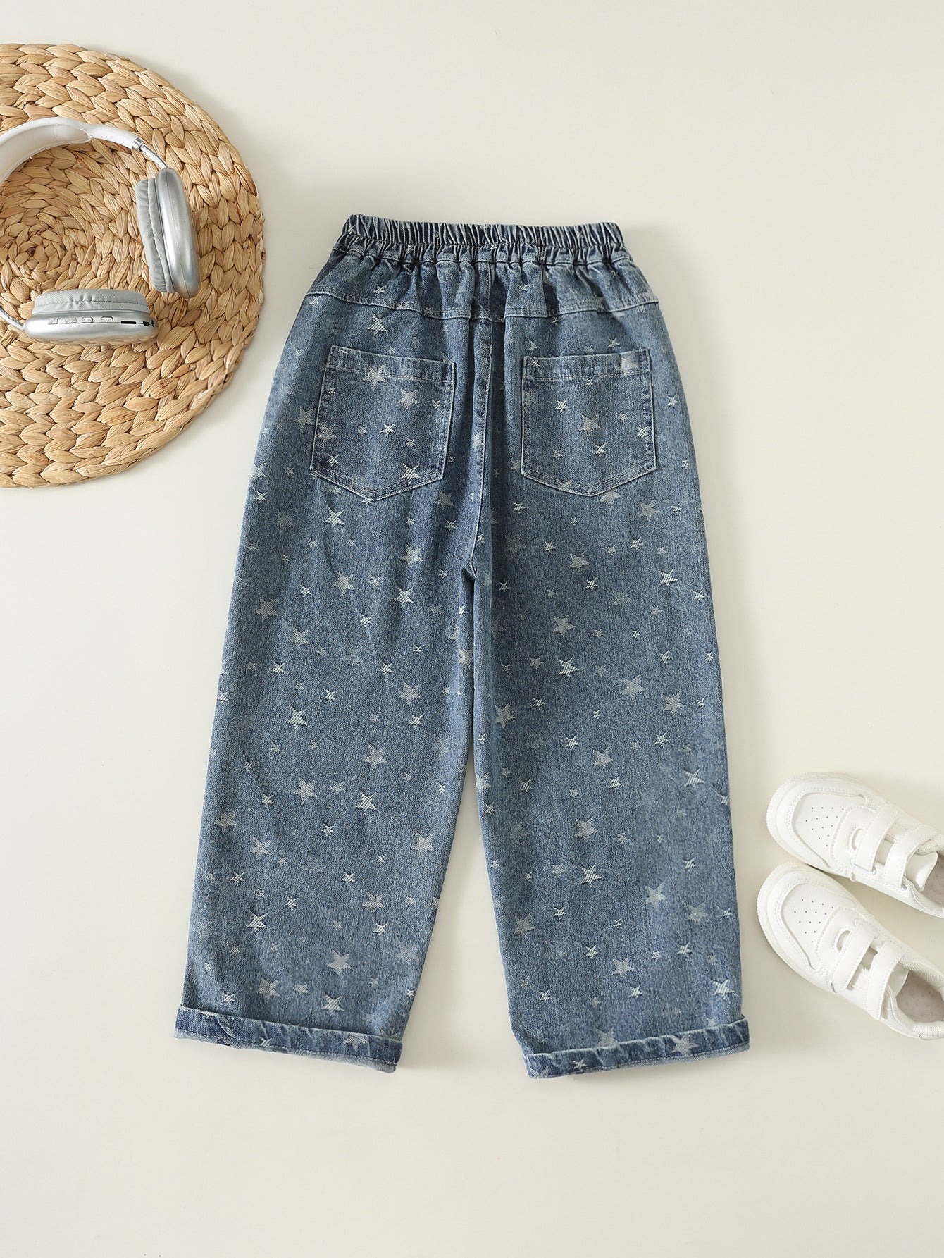 MyKids-USA® Arrival Autumn Girls Stars Pattern Jeans
