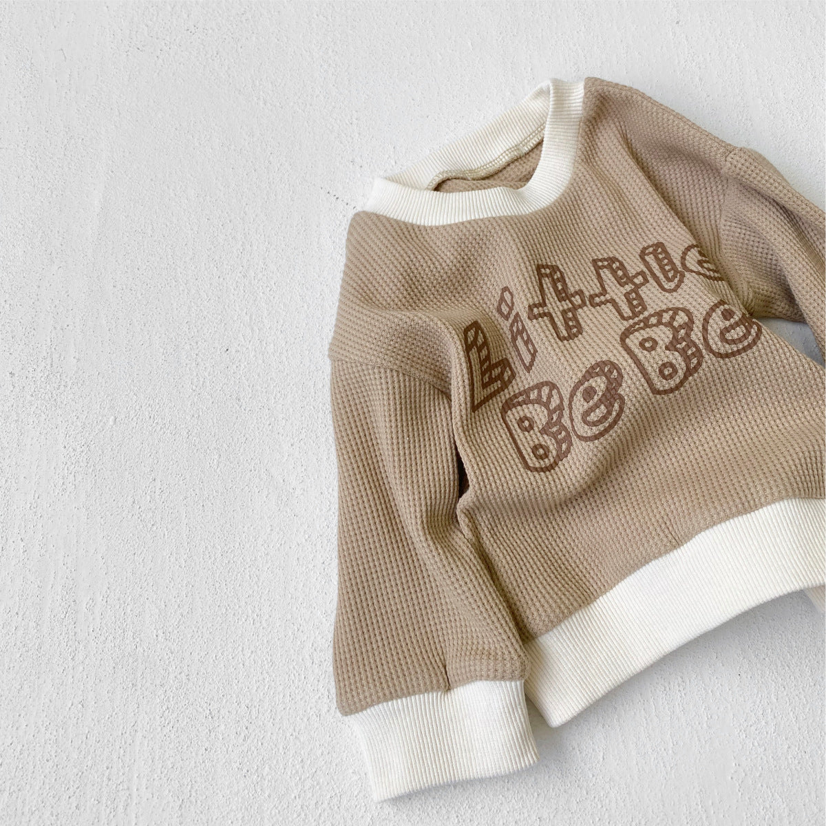 Arrival Summer and Spring Baby Unisex Long Sleeves Letters Pattern Pullover and Shorts Clothing Set