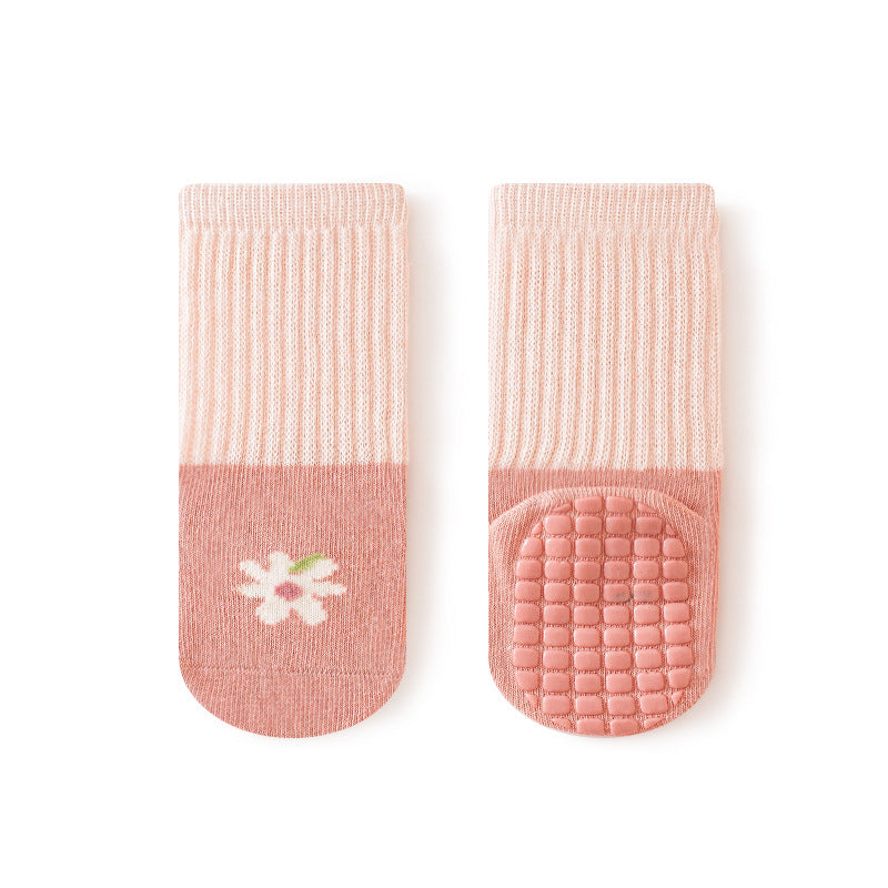 Baby Unisex Breathable Comfy Cartoon Patchwork Socks Non-Slip