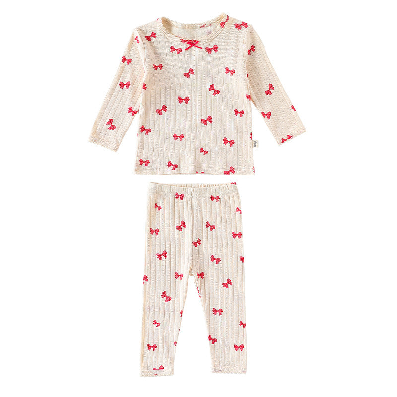 Spring and Autumn Girls Cute Simple Pattern Long Sleeves Top and Pants Clothing Set, MyKids-USA®, Baby & Toddler Outfits, MyKids-USA - Size/Age - 73 (6-9M) - Color - Beige -  -  - TR2509242331-B