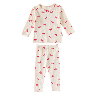 Spring and Autumn Girls Cute Simple Pattern Long Sleeves Top and Pants Clothing Set, MyKids-USA®, Baby & Toddler Outfits, MyKids-USA - Size/Age - 73 (6-9M) - Color - Beige -  -  - TR2509242331-B