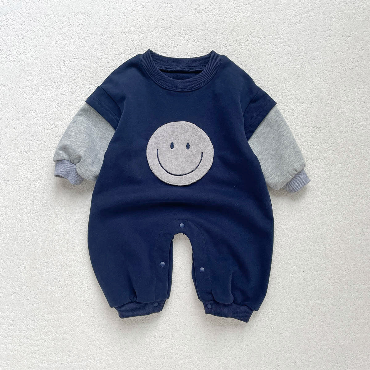 Autumn and Winter Arrival Baby Unisex Long Sleeves Casual Cartoon Pattern Rompers, MyKids-USA®, Baby One-Pieces, MyKids-USA - Size/Age - 66 (3-6M) - Color - Navy Blue (Dark Blue) -  -  - TR2511042301-B