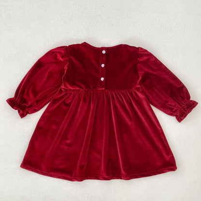 MyKids-USA® Autumn Lace Trim Baby Kids Girls Princess Long Sleeves Dress