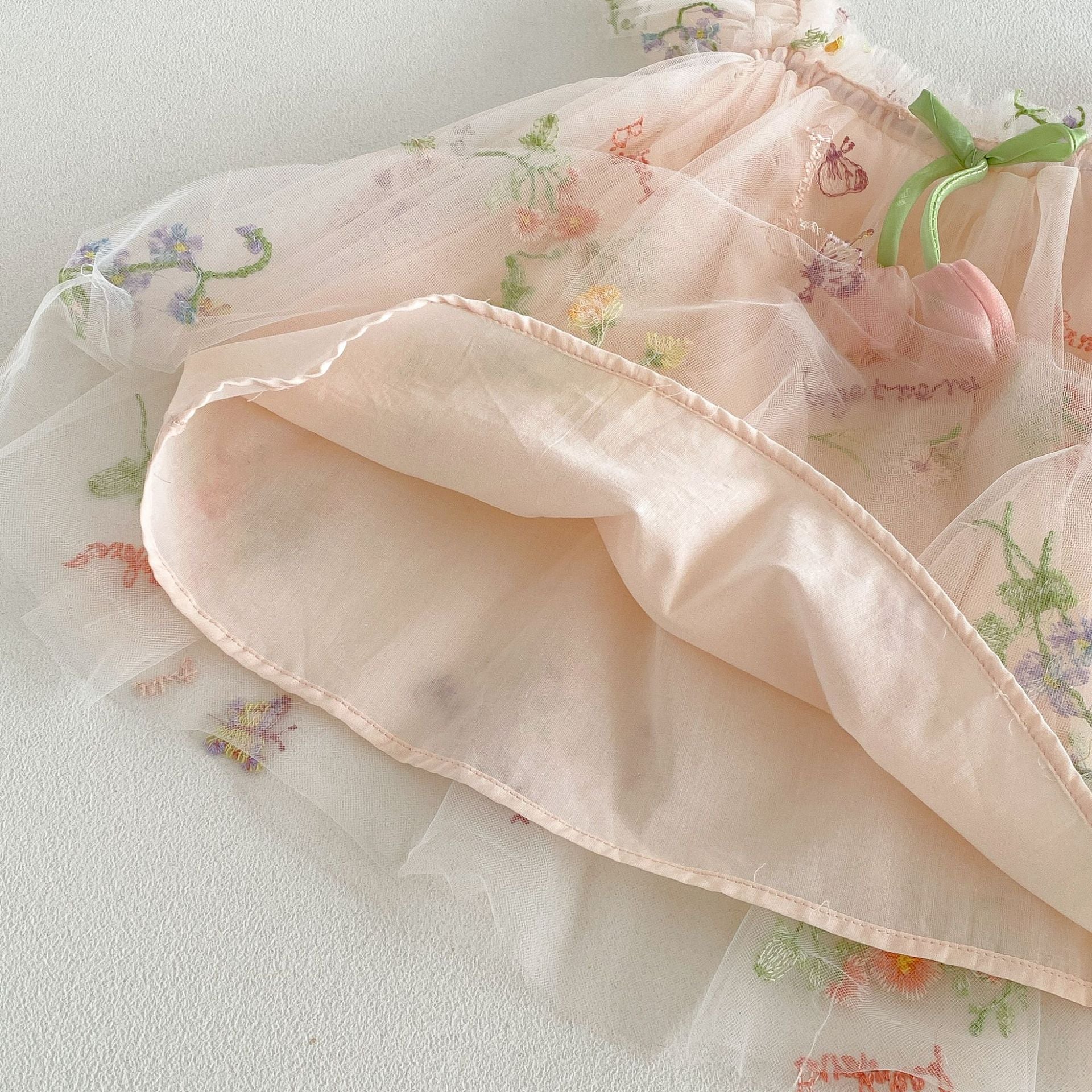 Summer Arrival Baby Girls Fly Sleeves Flowers Pattern Tulle Dress with Hat, MyKids-USA®, Baby & Children's Dresses, MyKids-USA -  -  -  -  -  -  - .