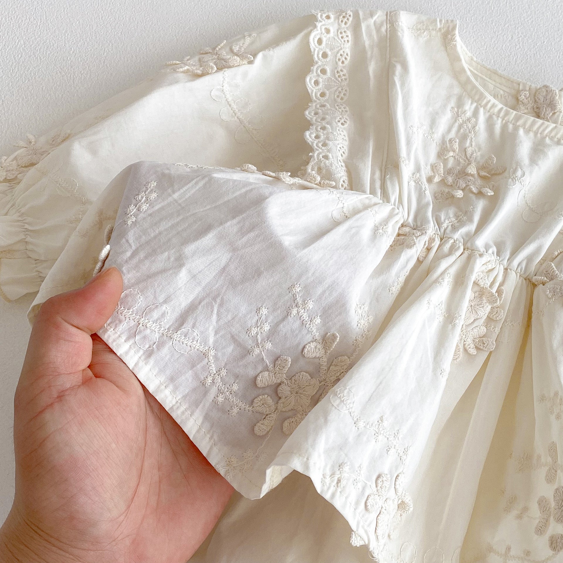 Autumn Arrival Baby Girls Long Sleeves Flowers Pattern Embroidered Onesies, MyKids-USA®, Baby One-Pieces, MyKids-USA -  -  -  -  -  -  - 