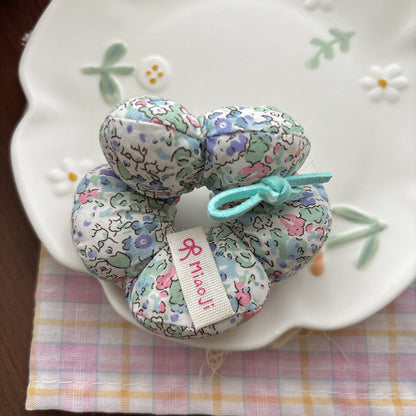 Collection of Floral Hair Ties, MyKids-USA®, Ponytail Holders, MyKids-USA - Size/Age - Average Size (0-12Y） - Color - Blue -  -  - TR2604302326-A.