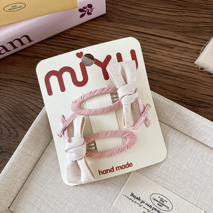 Collection of 2 Versatile Butterfly-bow Pattern Hair Clips, MyKids-USA®, Hair Pins, Claws & Clips, MyKids-USA - Size/Age - Average Size (0-12Y） - Color - Black -  -  - TR2601291558-A.