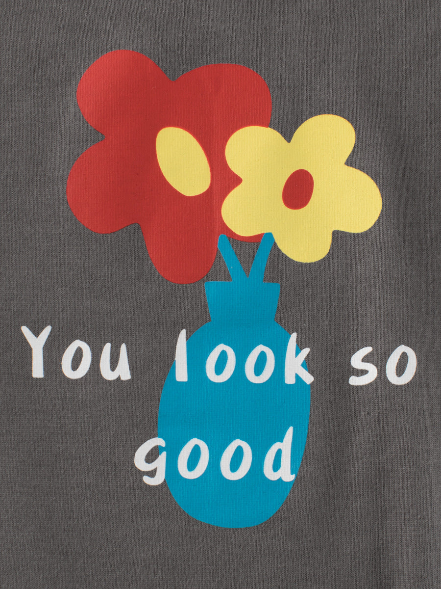 Autumn Arrival Kids Girls Flowers Cartoon and Letters Print Crew Neck Long Sleeves Pullover Sweatshirt, MyKids-USA®, Baby & Toddler Outerwear, MyKids-USA -  -  -  -  -  -  - 