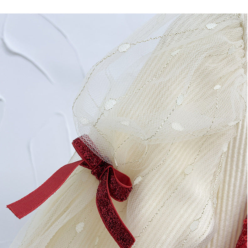 Autumn Baby Kids Girls Long Sleeves Dots Pattern Tulle Patchwork Dress, MyKids-USA®, Baby & Children's Dresses, MyKids-USA -  -  -  -  -  -  - .