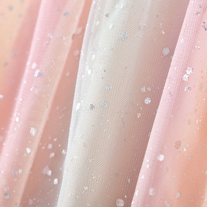 Summer Arrival Heart and Dots Pattern Short Sleeves Dress for Stylish Girls