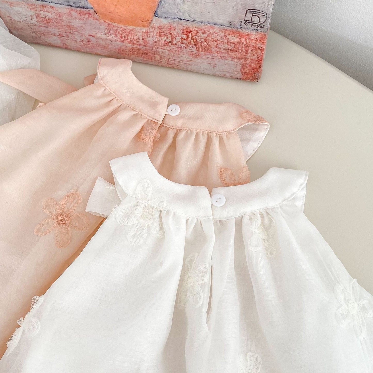 Summer Arrival Sleeveless Flowers Pattern Butterfly-bow Decorated Collar Dress for Stylish Girls, MyKids-USA®, Baby & Toddler Dresses, MyKids-USA -  -  -  -  -  -  - 