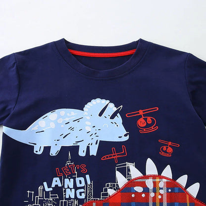 Summer Baby Kids Cartoon Animals Pattern T-shirt and Shorts Color Patchwork Clothing Set for Boys, MyKids-USA®, Baby & Toddler Outfits, MyKids-USA -  -  -  -  -  -  - .