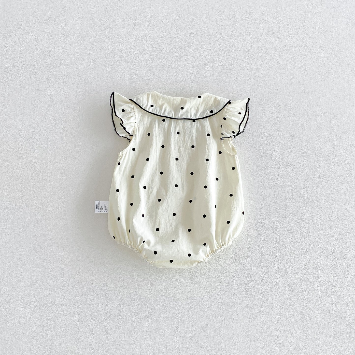 Design Summer Baby Kids Girls Fly Sleeves Dots Pattern Bodysuit