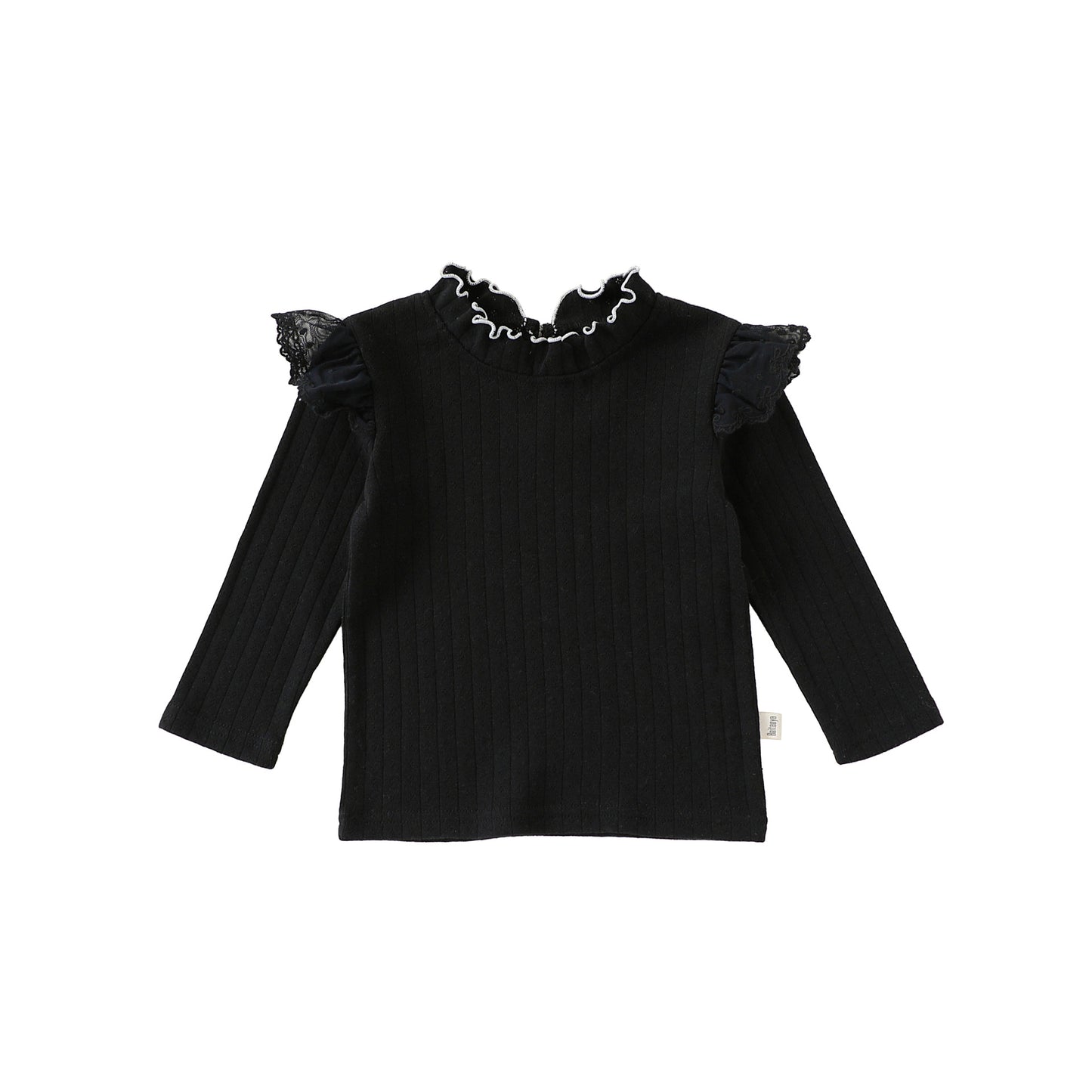Arrival Spring Baby Kids Girls Solid Color Top, MyKids-USA®, Shirts, MyKids-USA - Size/Age - 73 (6-9M) - Color - Black -  -  - TR2602021406-B.