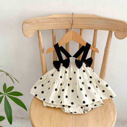 Baby Girl Polka Dot Pattern Mesh Patched Design Sling Dress, MyKids-USA®, Baby & Toddler Dresses, MyKids-USA -  -  -  -  -  -  - .