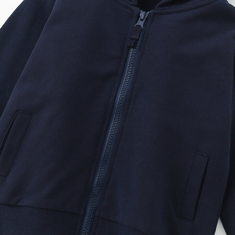 Arrival European and American Style Kids’ Hooded Zip-up Solid Color Coat with Long Sleeves, MyKids-USA®, Windbreakers, MyKids-USA -  -  -  -  -  -  - 