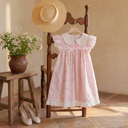 Summer New Arrival Baby Girls Fly Sleeves Flowers and Striped Pattern Dress, MyKids-USA®, Baby & Children's Dresses, MyKids-USA® -  -  -  -  -  -  - .