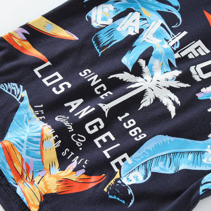 Summer Baby Kids Cool Leaves and Letters Pattern T-shirt and Shorts Clothing Set for Boys, MyKids-USA®, Baby & Toddler Outfits, MyKids-USA -  -  -  -  -  -  - 