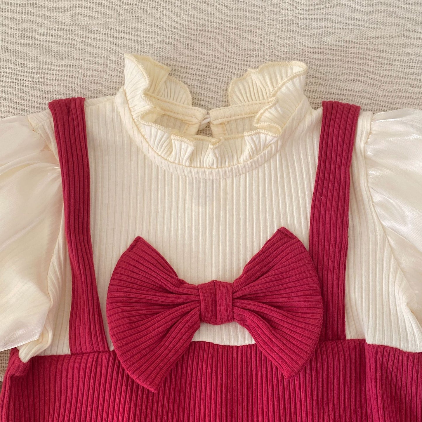 Spring Arrival Baby Girls Long Sleeves Color Patchwork Bodysuit