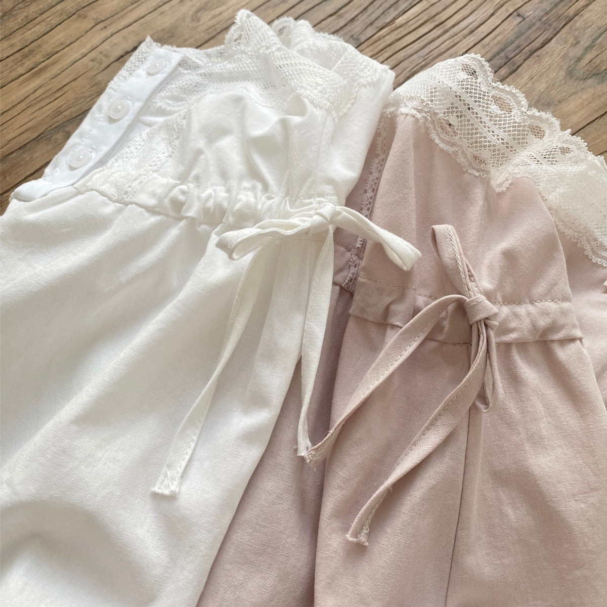 Summer Arrival Baby Girls Sleeveless Lace Strap Dress