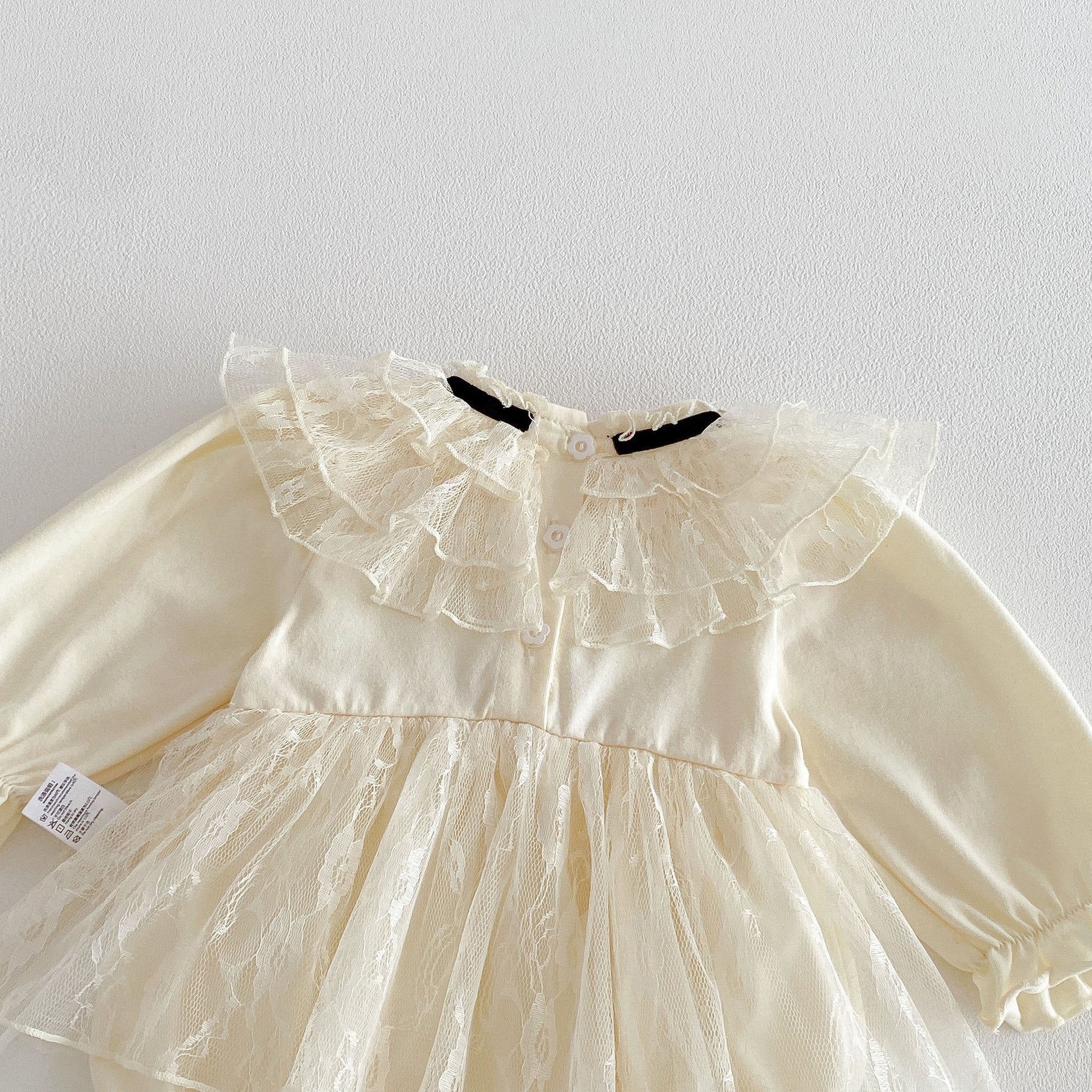 Spring Arrival Baby Girls Long Sleeves Tulle Decorated Flowers Pattern Bodysuit, MyKids-USA®, Bodysuits, MyKids-USA -  -  -  -  -  -  - .