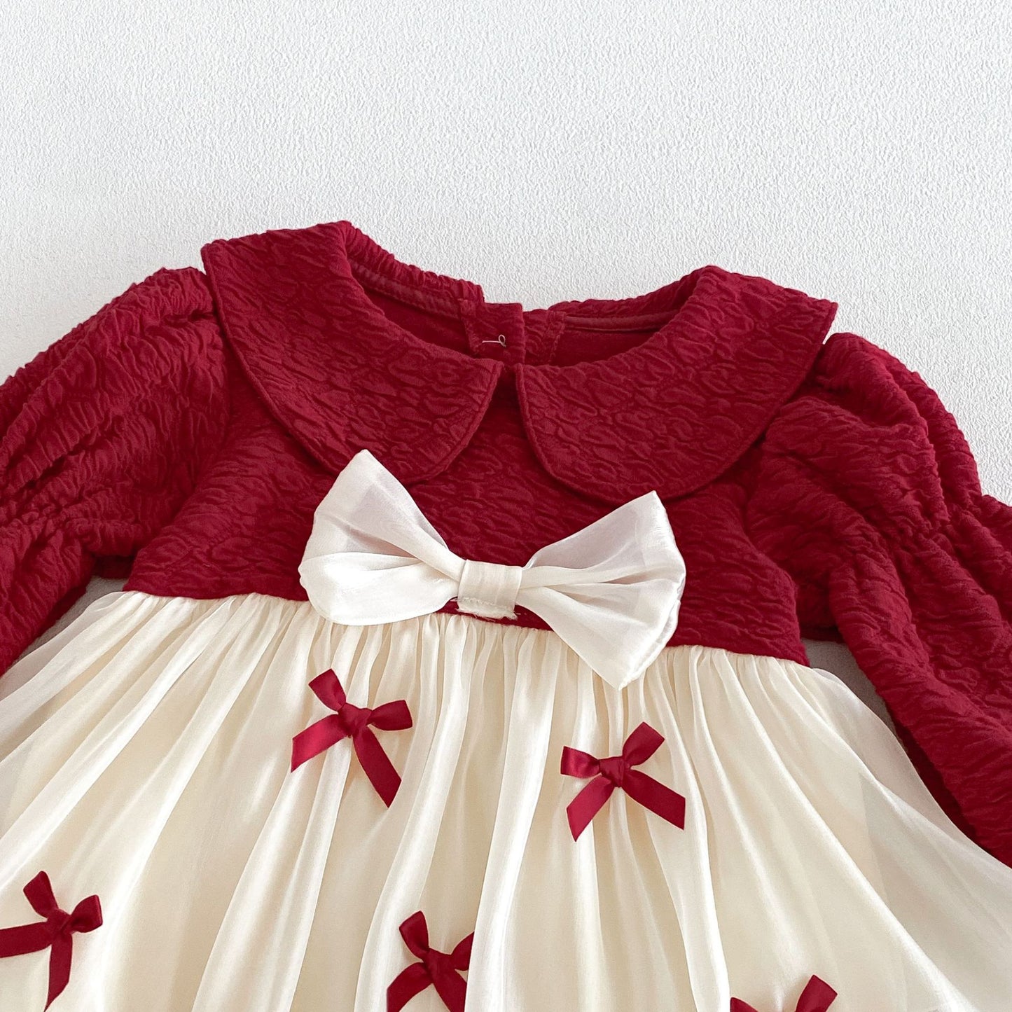 MyKids-USA® Autumn Arrival Baby Girls Long Sleeves Cute Color Patchwork Bodysuit Dress
