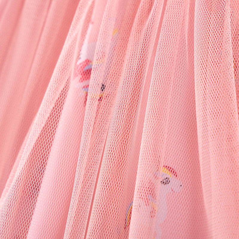 Summer Arrival Unicorns Cartoon Pattern Fly Sleeves Tulle Patchwork Dress for Stylish Girls, MyKids-USA®, Baby & Toddler Dresses, MyKids-USA -  -  -  -  -  -  - .