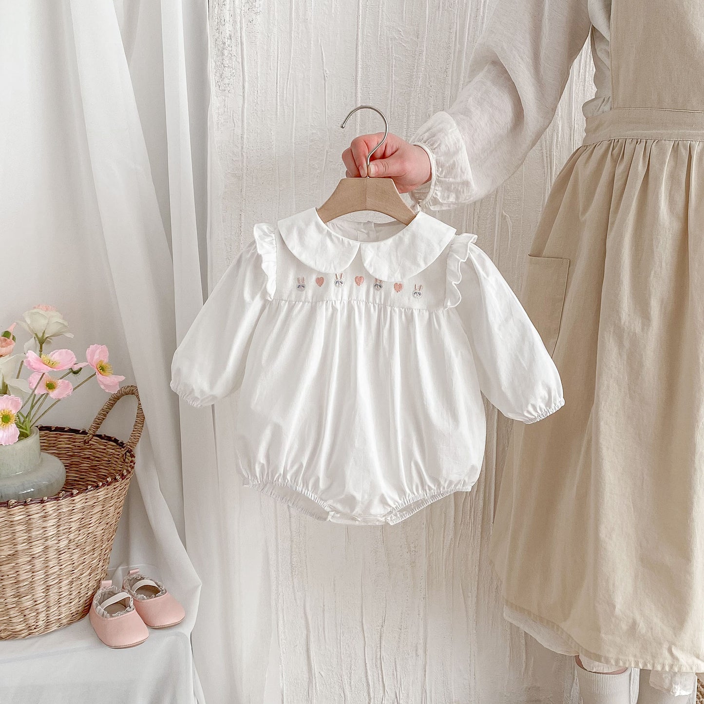 Spring Arrival Baby Girls Cute Rabbits and Heart Pattern Long Sleeves Onesies, MyKids-USA®, Baby One-Pieces, MyKids-USA -  -  -  -  -  -  - 