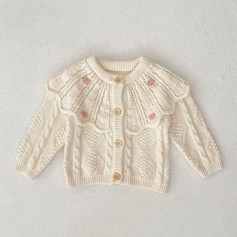 Autumn Arrival Baby Girls Comfortable Argyle Jacquard Pattern Knitted Long Sleeves Cardigan, MyKids-USA®, Cardigans, MyKids-USA - Size/Age - 66 (3-6M) - Color - Apricot -  -  - TR2507061825-A