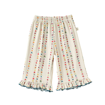 MyKids-USA® Spring and Autumn Baby Kids Girls Long Sleeves Flowers Striped Pattern Top and Pants