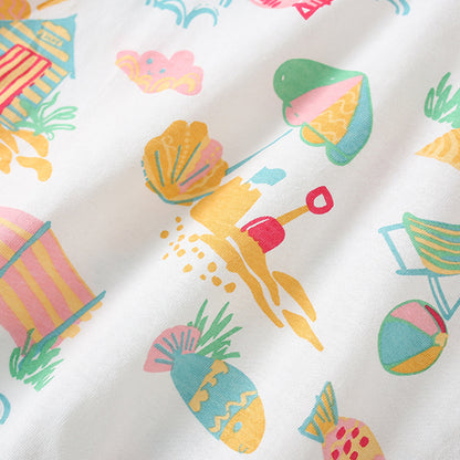 Summer Baby Kids Good Weather Cartoon Pattern T-shirt and Pink Shorts Clothing Set for Girls, MyKids-USA®, Baby & Toddler Outfits, MyKids-USA -  -  -  -  -  -  - 