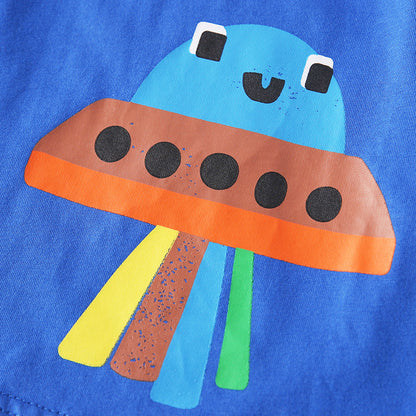 Spring and Autumn Boys Aliens Cartoon Pattern Long Sleeves Top and Pants Clothing Set, MyKids-USA®, Baby & Toddler Outfits, MyKids-USA -  -  -  -  -  -  - 