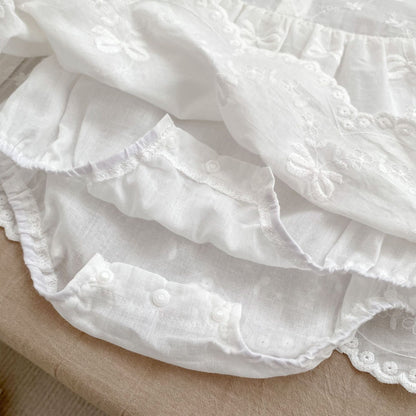 Arrival Baby Girls Long Sleeves Solid Color Bows and Flowers Embroidered Bodysuits Onesies, MyKids-USA®, Baby & Toddler Dresses, MyKids-USA -  -  -  -  -  -  - 