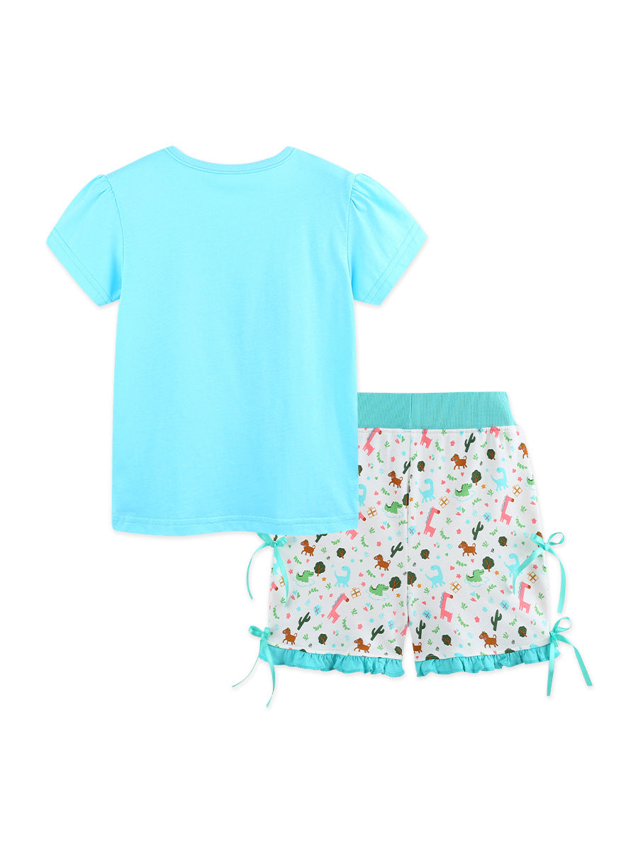Arrival Summer Baby Kids Girls Short Sleeves Cartoon Pattern T-shirt and Shorts Clothing Set, MyKids-USA®, Baby & Children's Outfits, MyKids-USA -  -  -  -  -  -  - .