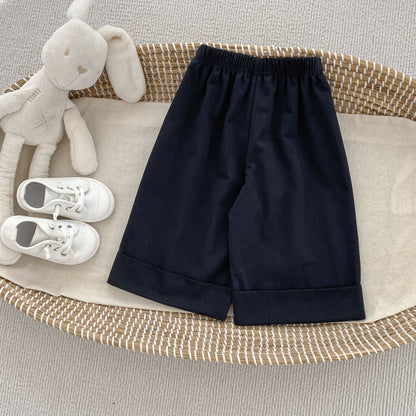 Arrival Baby Kids Boys and Girls Solid Color Casual Thin Pants, MyKids-USA®, Baby & Toddler Bottoms, MyKids-USA - Size/Age - 73 (6-9M) - Color - Navy Blue (Dark Blue) -  -  - TR2604212255-B.