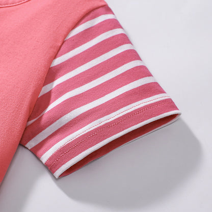 Summer Pure Cotton Animals Cartoon Pattern Short Sleeves Dress for Stylish Girls, MyKids-USA®, Baby & Toddler Dresses, MyKids-USA -  -  -  -  -  -  - 