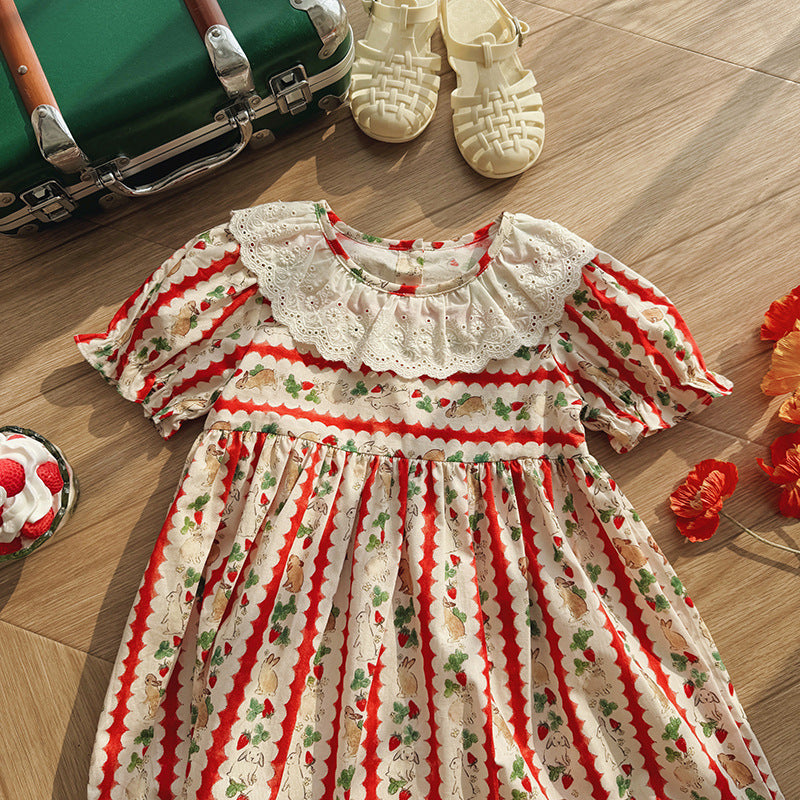 Summer Arrival Baby Girls Short Sleeves Animals and Fruits Cartoon Pattern Dress, MyKids-USA®, Baby & Children's Dresses, MyKids-USA -  -  -  -  -  -  - .