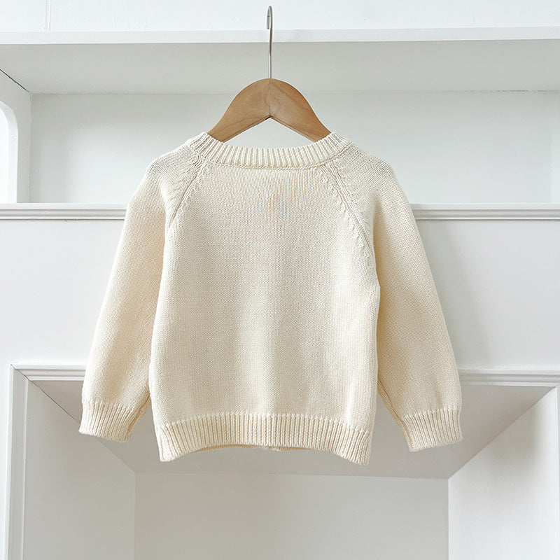 Arrival Baby Girls Comfortable Flowers Embroidery Pattern Pocketed Knitted Long Sleeves Cardigan, MyKids-USA®, Baby & Toddler Outerwear, MyKids-USA -  -  -  -  -  -  - 